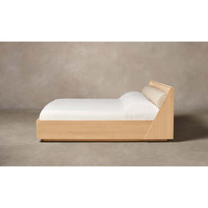 The Verne <b>Queen</b>/King <b>Size</b> <b>Bed</b> Modern Luxury Elegant Minimalist Design with Soft Upholstered Storage MDF Wood Style - Product Image 5