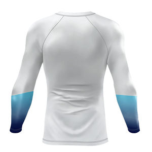 Vente en gros OEM Chemise de compression à manches longues imprimée du logo MMA UV Surf Rash Guard Équipement de gymnastique respirant avec tissu sublimé - Product Image 3