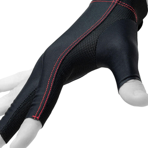 Gants de sport élastiques absorbant la sueur à 3 doigts Gants de billard personnalisés - Product Image 1