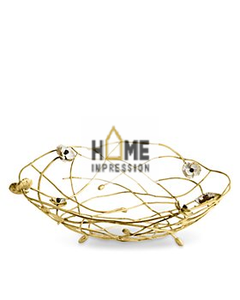 Stainless Steel <b>Bowl</b> With Decorative Brass Base Luxury Classic New Designer <b>Bowls</b> - Product Image 4