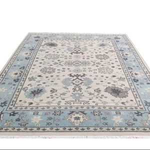 Tapis en laine noué à la main Oushak fait à la main pour la chambre à coucher, la cuisine et la chambre d'enfant, tapis vintage coloré, taille personnalisable disponible - Product Image 1