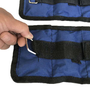 Poids de cheville réglables pour l'entraînement physique Équipement d'exercice pour sac de sable avec logo personnalisé avec néoprène et couleur noir de fer - Product Image 3