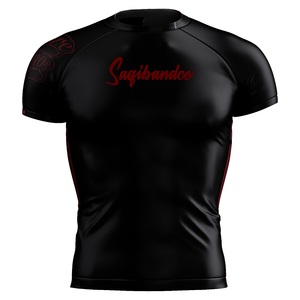 Jiu Jitsu Rash Guard, ropa deportiva negra de alta calidad, ropa de lucha y ropa de agarre para hombres - Product Image 2