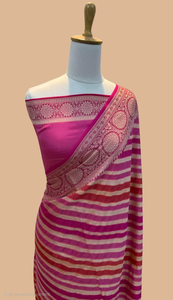 Sari Banarasi Powerloom, motif Zari traditionnel, avec pièce de blouse non cousue assortie, protection solaire, séchage rapide, toutes saisons, idéal pour les fêtes - Product Image 6
