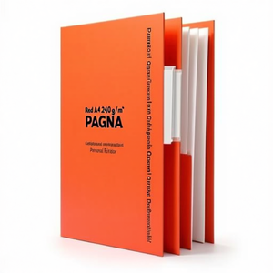 Red <b>A4</b> 240g/m PAGNA Cardboard Organizational Imprint Personal <b>Folder</b> - Product Image 3