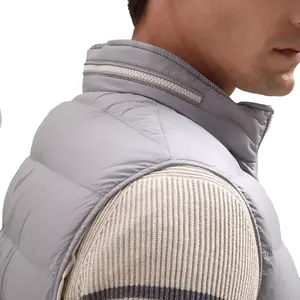 Chaqueta acolchada transpirable para hombre con logotipo personalizado Tela de lona Aislamiento cálido Ropa de abrigo de invierno cómoda y elegante - Product Image 5