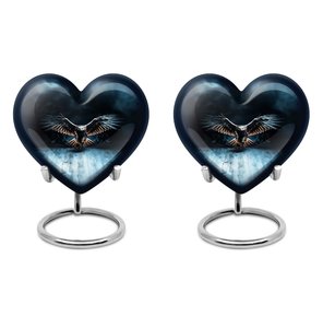 Soaring Eagle Heart <b>Urn</b> for Ashes Dynamic Decorative <b>Urn</b> Available in 3" Keepsake 10" <b>Large</b> Size <b>Urn</b> Modern Burial Human Ashes - Product Image 3