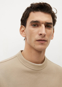 Jersey de cuello redondo de gran tamaño para hombre, Sudadera con capucha Lisa bordada con logotipo personalizado, Sudadera con cuello redondo y estampado teñido liso - Product Image 5