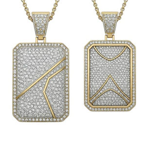 Colgante de plata 925 personalizado Iced out VVS Moissanite, joyería fina de diamante, colgantes y dijes diseñados para un estilo único - Product Image 3