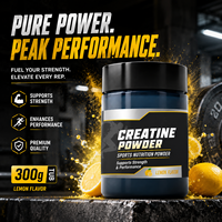 Complément de créatine en poudre 300g Créatine monohydrate saveur citron Nutrition sportive pour la force musculaire et les performances Marque privée