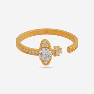 Romantic 92.5 <b>Silver</b> Rose Gold & Rhodium Plated Eternity Number <b>Ring</b> <b>Emerald</b> Cut Diamond Gift for Her - Product Image 4