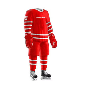 Conjuntos de pantalones y camisetas de hockey sobre hielo de malla sublimada unisex transpirables servicios OEM personalizados al por mayor - Product Image 2