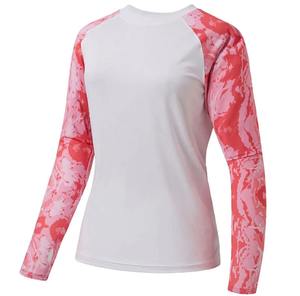 Ropa de pesca para mujer Impresión por sublimación 100% Poliéster UPF50 Secado rápido Anti-UV Transpirable Camisas de pesca para mujer - Product Image 3