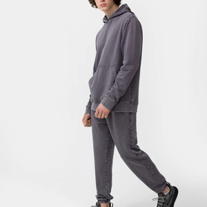 Collection Homme Survêtement Casual à Capuche Uni Teint en Filature Lourd 100% Coton Matière Impression de Logo Personnalisée Plus Rapide OEM - Product Image 1