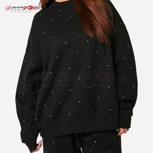 <b>Lightweight</b> <b>Women</b> Rhinestone <b>Sweatshirt</b> With Elegant Shine And Pullover Style Shiny Rhinestone <b>Sweatshirt</b> For <b>Women</b> - Product Image 5