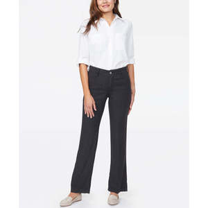 Pantaloni Palazzo Neri da Donna Nydj, Antirughe, Traspiranti, Casual, con Elastico in Vita, Taglia XL, Tessuto con Tecnica Stropicciata - Product Image 4