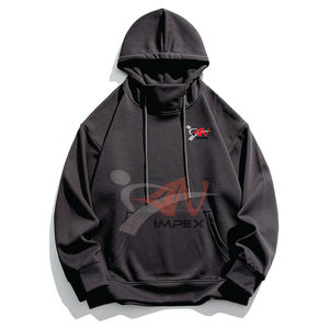 Sweat-shirts et pulls à capuche surdimensionnés pour hommes personnalisés, 100% coton, logo sur le devant, col à capuche, grandes tailles en vrac, design uni - Product Image 3