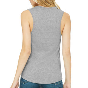 Hot Selling Plus Size Women's Casual Gym Tank Top Solid Color Custom Logo Print Breathable Knitted <b>Fabric</b> for Summer Outdoor Use - Product Image 6