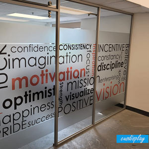 Op maat gemaakte vinyl stickers, gestanst, zelfklevend, matglas, raamfolie, tint, <span class=keywords><strong>decals</strong></span> voor kantoor, commerciële ruimte, wand, privacy - Product Image 1