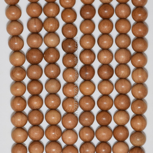 Wood Beads Round Loose Beads For <b>Bracelet</b> Making Natural Golden Brown Color - Product Image 4