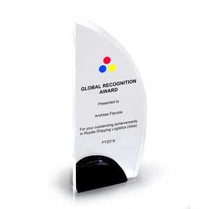 Best Selling High Quality Eco-Friendly Laser Engraved Customizable Acrylic Corporate Achievement <b>Trophy</b> Awards in Various Colors - Product Image 2