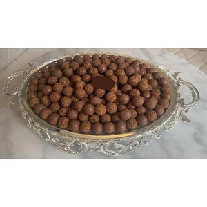 Plateau de service à chocolat en métal doré de la meilleure qualité, plaqué argent, fabriqué à la main, plat de service au chocolat pour événement spécial - Product Image 3
