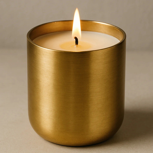 Conteneurs de bougies vides de luxe, logo personnalisé, pots en métal, boîtes en cuivre et en laiton, fabrication de bougies, Pâques, écologiques, résistants à la chaleur, uniques - Product Image 1