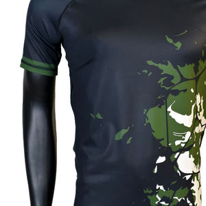 Vente en gros Rash Guard à manches courtes personnalisé UPF Surf Swim Fighting Gear Compression BJJ MMA Shirt Sublimation Printed Breathable - Product Image 4