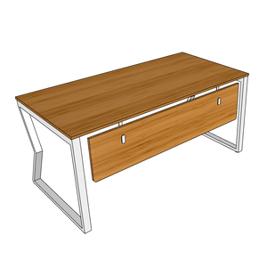 MBamboo 160x80cm Wood Surface <b>Desk</b> with Assembled Iron Legs Simple Design <b>Computer</b> Table for Bedroom Featuring Drawer Cup Holder - Product Image 6