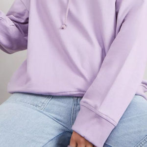 Sudadera con Capucha de Invierno para Mujer, Tejida, 100% Algodón, Personalizada, Informal, Holgada, Cómoda, Transpirable, de Manga Larga, Talla Grande - Product Image 4