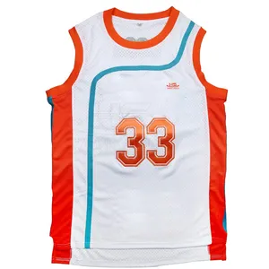 Camisetas lisas de baloncesto con nombres y logotipo personalizado, camisetas de baloncesto con sublimación para hombre 2024 - Product Image 1