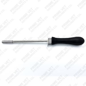 Prime vet's Trocar veterinario con mango de plástico | Varilla de acero inoxidable de 6 mm con tapa de metal para uso en ganado y ganado. - Product Image 5