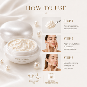 Crema Facial de Perlas Orgánicas de Marca Privada, Hidratante, Iluminadora, Blanqueadora, Nutritiva, con Colágeno y Glutatión, <span class=keywords><strong>Cuidado</strong></span> Facial - Product Image 5