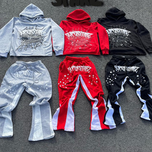 Ensemble de survêtement décontracté pour homme, tricot respirant, ensemble de sweat-shirt à capuche, usine OEM, survêtement deux pièces, vêtements de sport personnalisés, tenue de jogging - Product Image 2