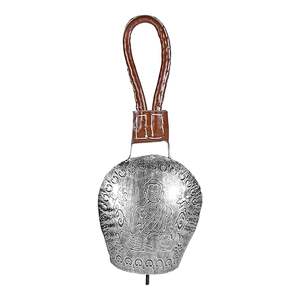 Juego de tres campanas de vaca con acabado dorado, mango de cuerda artesanal, colgante de pared decorativo Vintage, campanas de vaca de la suerte de latón - Product Image 2