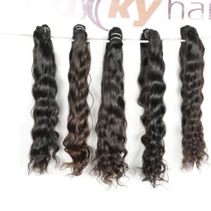 Extensiones de cabello de templo indio Virgen sin procesar, paquetes de cabello brasileño Natural sin procesar, encaje HD, estilos de rizos de onda profunda sueltos suaves - Product Image 6