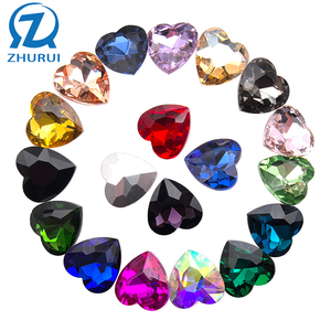 Usine En Gros Spécial-Forme 3D Coeur Verre Strass Écologique DIY Bijoux avec Coeur Caractéristiques Disponibles 8mm-18mm - Product Image 1