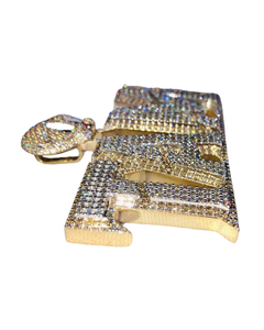 จี้เงินแท้ 925 ประดับเพชรโมอิสซาไนต์ ดีไซน์การ์ตูน TAM ชุบทอง สไตล์ฮิปฮอป - Product Image 2