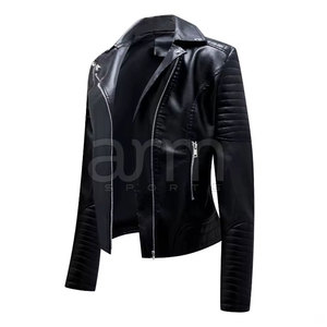 Low Price High Quality Custom Logo Printed Women <b>Leather</b> <b>Winter</b> <b>Jacket</b> Plus Size Customized Color <b>Leather</b> <b>Jacket</b> For Women - Product Image 3