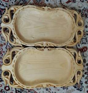 LE PLATEAU IMPRIMÉ EN BOIS LA MEILLEURE QUALITÉ SCULPTÉ Forme carrée disponible et meilleur échantillon d'artisanat indien Offre Spéciale - Product Image 6