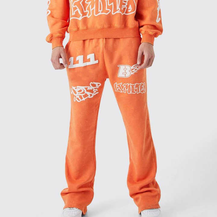 Wholesale Men's Plus Size Winter Tracksuit Quick Dry and Breathable Printed Sets for Jogging Cheap Price