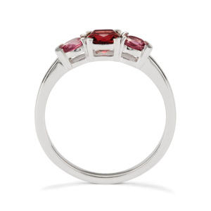 Bague en grenat ovale naturel Umbalite 1,39 ct, argent sterling plaqué rhodium, bijoux fins certifiés IGI - Product Image 3