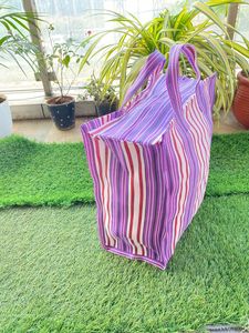 ถุงช้อปปิ้งไนลอนพลาสติกรีไซเคิลเป็นมิตรกับสิ่งแวดล้อมอย่างยั่งยืนถุงช้อปปิ้งทำจากโพลีโพรพิลีนจำนวนมากในอินเดีย - Product Image 3