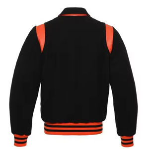 Design de qualité supérieure Broderie en chenille Logo Personnalisé Veste Letterman Baseball Streetwear Varsity Bomber Veste d'hiver pour hommes - Product Image 4