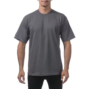 T-shirts pour hommes T-shirt à manches courtes de haute qualité pour hommes Simple couleur unie respirant surdimensionné Made In Streetwear décontracté - Product Image 1