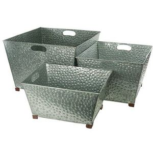 Juego de 2 macetas galvanizadas modernas en color personalizado para uso regular Las mejores hierbas para patio trasero Maceta galvanizada para interiores - Product Image 3