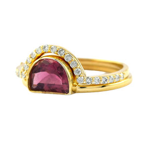 แหวนทัวร์สีชมพูทอง14K คุณภาพสูงเครื่องประดับแฟชั่นจากอินเดียผลิตได้ในราคา10K/18K - Product Image 1