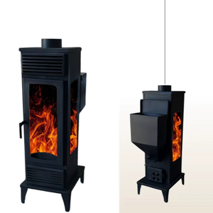 Mini Estufa de Pellets con Ventilador Radiador 5kW Calefacción Ecológica Chimenea Compacta de Biomasa - Product Image 1