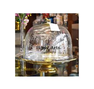 Soporte de pastel de aluminio de diseño clásico con tapa de vidrio Soporte de postre de forma redonda de Calidad exclusiva para los más vendidos - Product Image 2