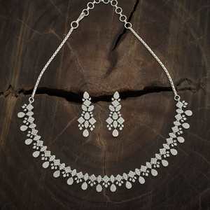 Zircon Bridal Necklace Elegant <b>Wedding</b> <b>Accessory</b> - Product Image 1